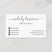 Elegant roos goudschaar afsprakenkaartje (Achterkant)