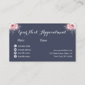 Elegant roos goudschaar afsprakenkaartje (Achterkant)