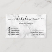 Elegant roos goudschaar afsprakenkaartje (Achterkant)