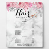 Elegant roos goudschaar- en kappersapparaten fotoplaat (Voorkant)