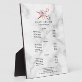 Elegant roos goudschaar- en kappersapparaten fotoplaat (Zijkant)