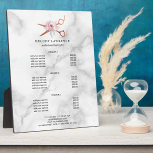 Elegant roos goudschaar- en kappersapparaten fotoplaat