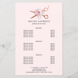 Elegant roos goudschaar flyer