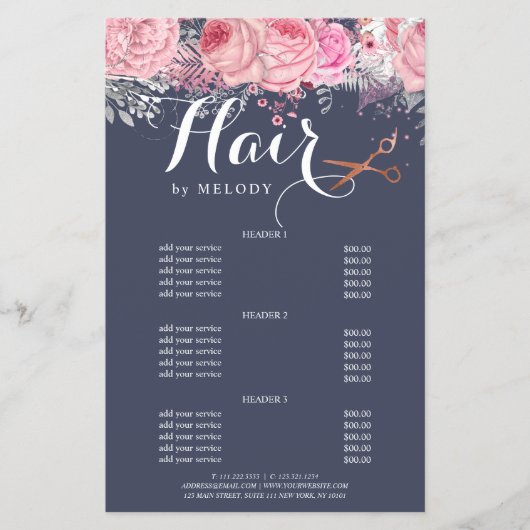 Elegant roos goudschaar flyer (Voorkant)