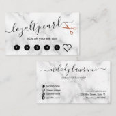 Elegant roos goudschaar klantenkaartje (Voorkant / Achterkant)