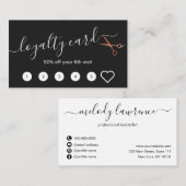 Elegant roos goudschaar klantenkaartje (Voorkant / Achterkant)