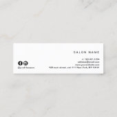 Elegant roos goudschaar mini visitekaartje (Achterkant)