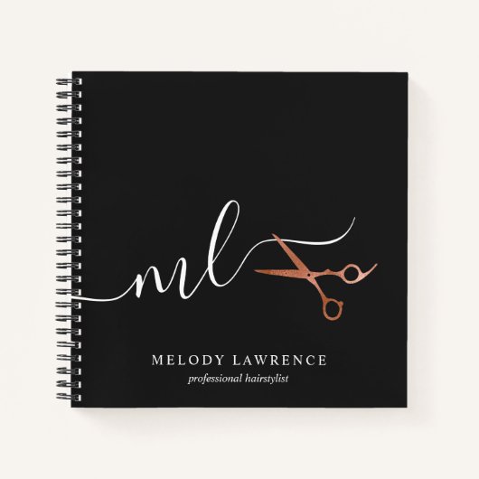 Elegant roos goudschaar notitieboek (Voorkant)