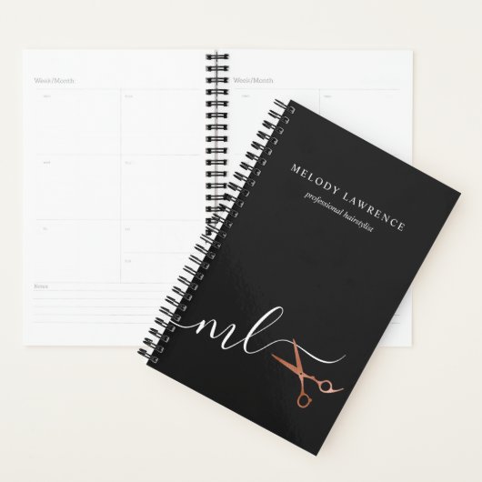 Elegant roos goudschaar planner (Display)