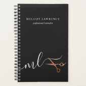 Elegant roos goudschaar planner (Voorkant)