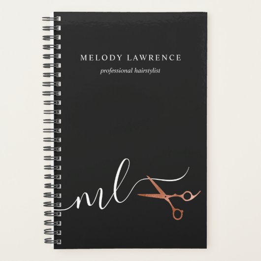 Elegant roos goudschaar planner (Voorkant)