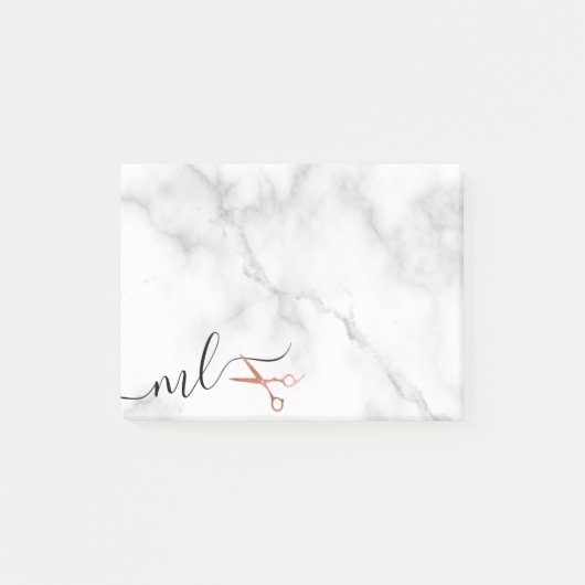 Elegant roos goudschaar post-it® notes (Voorkant)