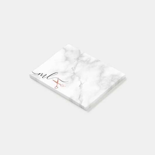 Elegant roos goudschaar post-it® notes (Schuin)