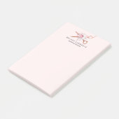 Elegant roos goudschaar post-it® notes (Schuin)