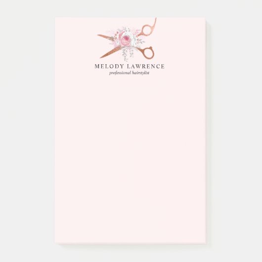 Elegant roos goudschaar post-it® notes (Voorkant)