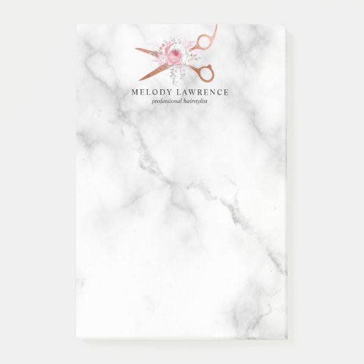 Elegant roos goudschaar post-it® notes (Voorkant)