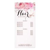 Elegant roos goudschaar reclamekaart (Achterkant)