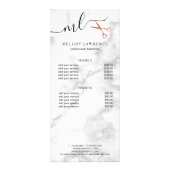 Elegant roos goudschaar reclamekaart (Achterkant)