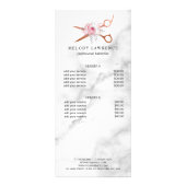 Elegant roos goudschaar reclamekaart (Achterkant)