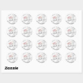 Elegant roos goudschaar ronde sticker (Vel)