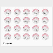 Elegant roos goudschaar ronde sticker (Vel)