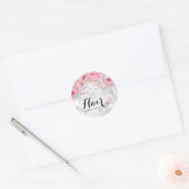 Elegant roos goudschaar ronde sticker (Envelop)