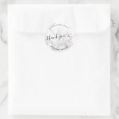 Elegant roos goudschaar ronde sticker (Tas)