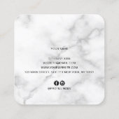 Elegant roos goudschaar vierkante visitekaartje (Achterkant)