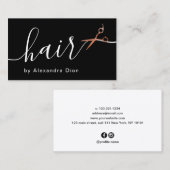 Elegant roos goudschaar visitekaartje (Voorkant / Achterkant)