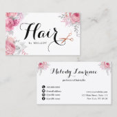 Elegant roos goudschaar visitekaartje (Voorkant / Achterkant)