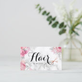 Elegant roos goudschaar visitekaartje (Staand voorkant)