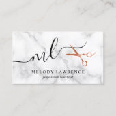 Elegant roos goudschaar visitekaartje (Voorkant)