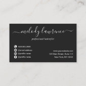 Elegant roos goudschaar visitekaartje (Achterkant)