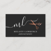 Elegant roos goudschaar visitekaartje (Voorkant)