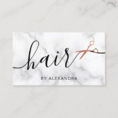 Elegant roos goudschaar visitekaartje (Voorkant)