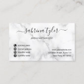 Elegant roos goudschaar visitekaartje (Achterkant)