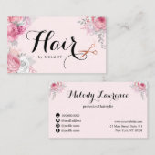 Elegant roos goudschaar visitekaartje (Voorkant / Achterkant)