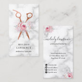 Elegant roos goudschaar visitekaartje (Voorkant / Achterkant)