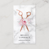 Elegant roos goudschaar visitekaartje (Voorkant)