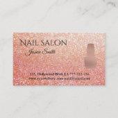 Elegant roos goudslak afsprakenkaartje (Voorkant)