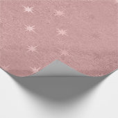 Elegant roos goudster kerstster cadeaupapier (Hoek)