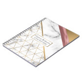 Elegant roos goudvormig ontwerp notitieboek (Linkerzijde)