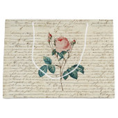 Elegant Roos handgeschreven Letter-script Groot Cadeauzakje (Voorkant)