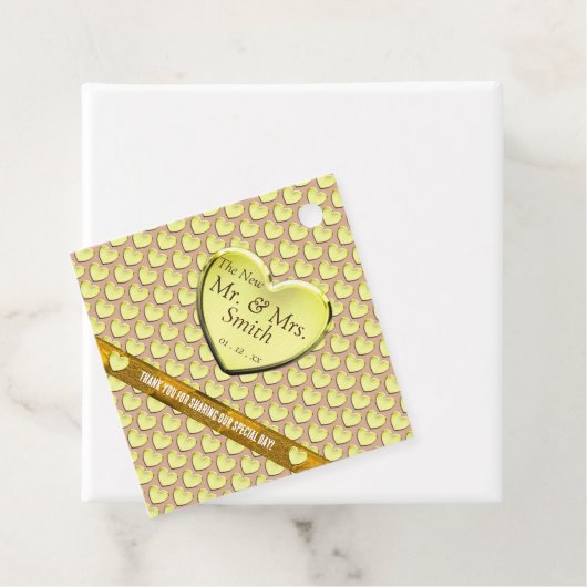 Elegant Roos Hart Dank u Feest Evenement Bruiloft Bedankjes Labels (In situ)