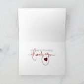 Elegant Roos Hartelijk dank Bedankkaart (Binnen)