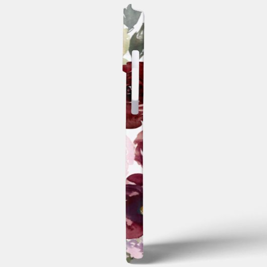 Elegant Roos in Bourgogne roze Waterverf Aangepast Case-Mate iPhone Case (Achterkant / Links)
