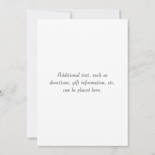 Elegant Roos Invitation Kaart (Achterkant)