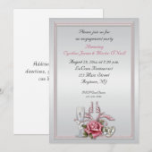 Elegant Roos Invitation Kaart (Voorkant / Achterkant)