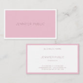 Elegant Roos Kleur Moderne Minimalistische Sjabloo Visitekaartje (Voorkant / Achterkant)