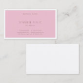 Elegant Roos Kleur Moderne Sjabloon Verfijnd Visitekaartje (Voorkant / Achterkant)